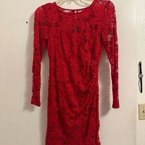 Super cute dress by IZ Byer. Color red as size small.